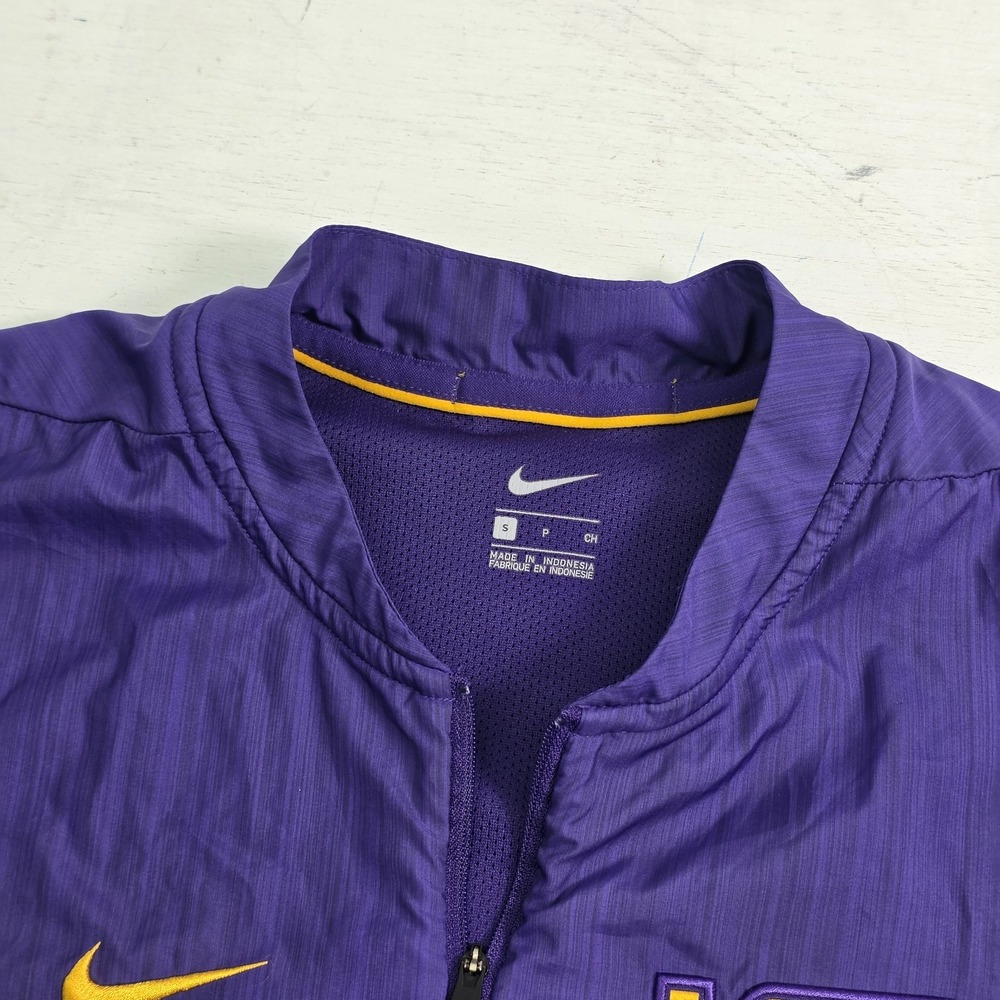 Nike LSU Tigers Sideline Lockdown Men's Slip-Over 1/4 Zip Jacket Windbreake Sz S - Picture 4 of 7